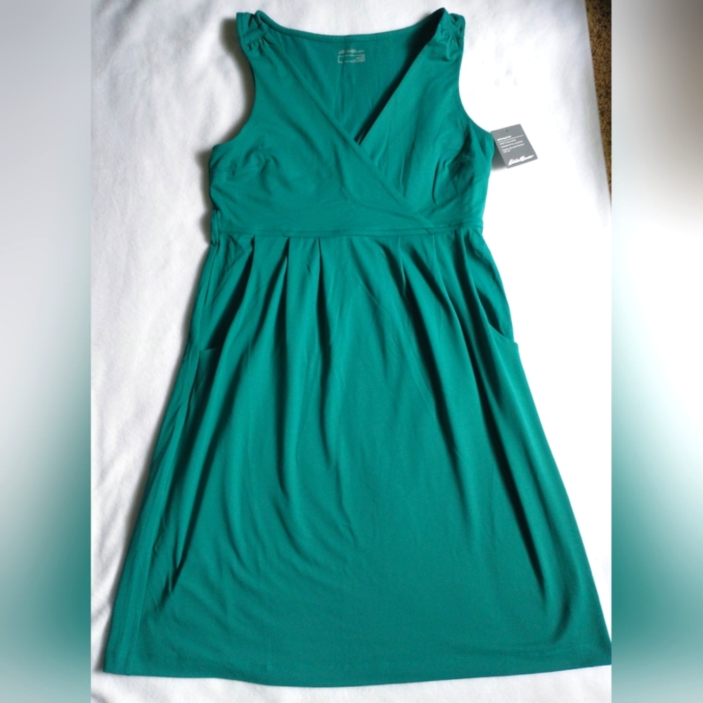Eddie Bauer Aster Crossover Dress Seamoss Small